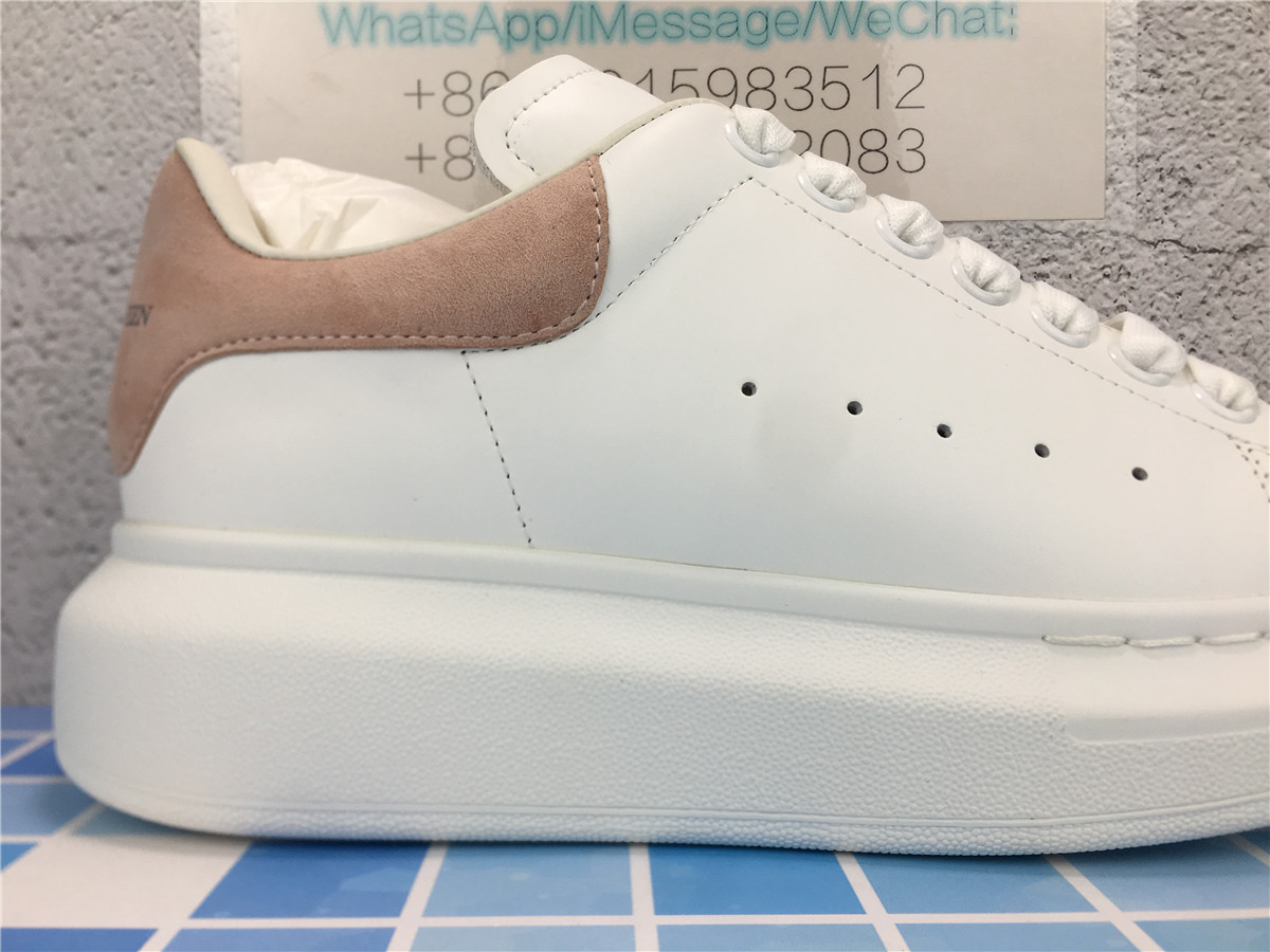 ALEXANDER MCQUEEN White & Pink Oversized Sneakers